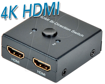 4012386151524 - Cs 32 l HDMI-Switch bidirektional verwendbar 3840 x 2160 Pixel Schwarz - Maxtrack