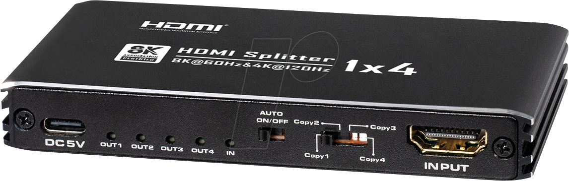 4012386151883 - MATR CS26-4L - HDMI 8K Splitter 4-Port