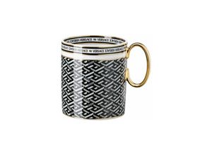 4012437391732 - Versace La Greca Signature Black Becher mit Henkel - Rosenthal