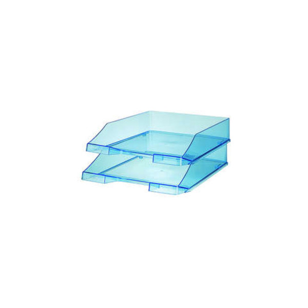 4012473012646 - Briefablage Klassik 1026-X-26 A4   C4 blau-transparent Kunststoff stapelbar 4012473012646 HAN