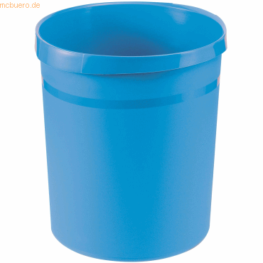 4012473090200 - 15 x Han Papierkorb Grip 18 Liter mit 2 Griffmulden Trend Colour hellb 4012473090200 - 15 x Han Papierkorb Grip 18 Liter mit 2 Griffmulden Trend Colour hellb