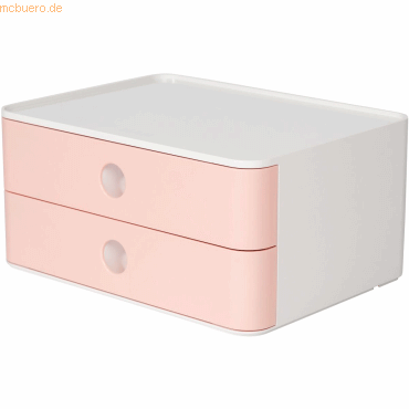 4012473112094 - Schubladenbox Smart-Box Allison 1120-86 SnowWhite FlamingoRose 2 Schubladen geschlossen 4012473112094 - Schubladenbox Smart-Box Allison 1120-86 SnowWhite FlamingoRose 2 Schubladen geschlossen