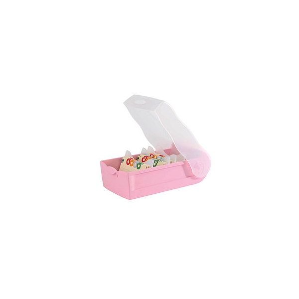 4012473121218 - CROCO Karteikasten DIN A7 für 900 Karteikarten rosa-transparent mit Deckel 4012473121218 100 Stück