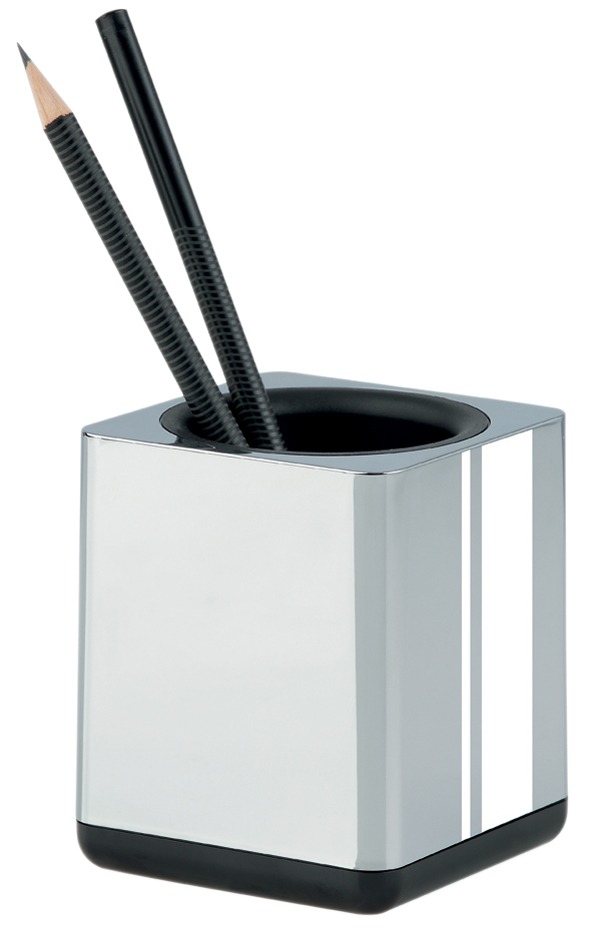 4012473276536 - Stifteköcher i-Line CHROME Kunststoff chrome schwarz