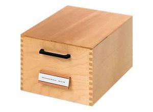 4012473506008 - 506 506 Karteikasten Naturholz max Anzahl der Karten 900 Karten DIN A6 quer mit Metallstütze wegklappbarer Deckel mit Griff