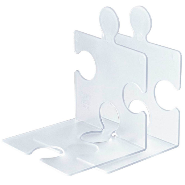 4012473921214 - Buchstützen Han Buchstütze Puzzle klar2St 123 x 142 x 171 cm transparent