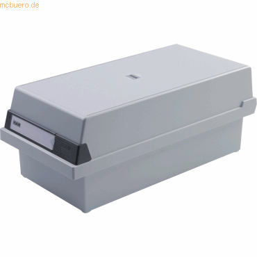 4012473954113 - Karteikasten 33 x 242 x 365 cm (B x H x T) DIN A4 quer 1300 Karten Polystyrol lichtgrau 2 Stützplatten