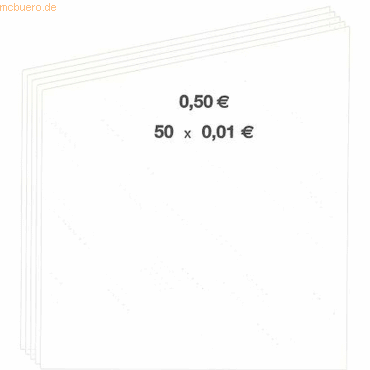 4012555042165 - Handrollpapier 001€ weiß VE=50 Blatt