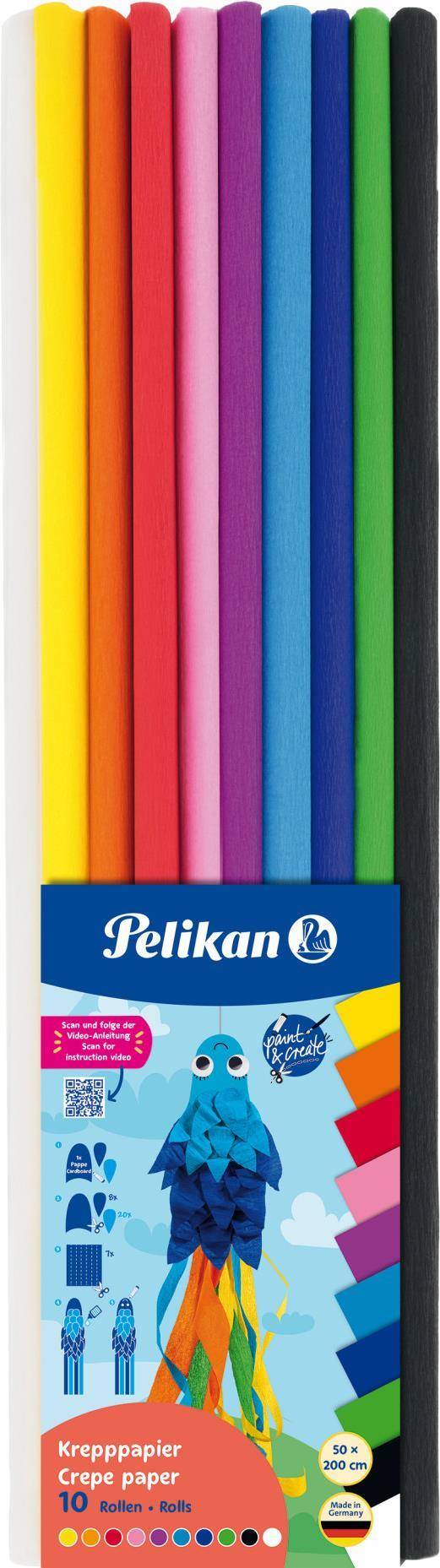 4012700101624 - Pelikan Krepppapier Set KRP 10 Farben fs