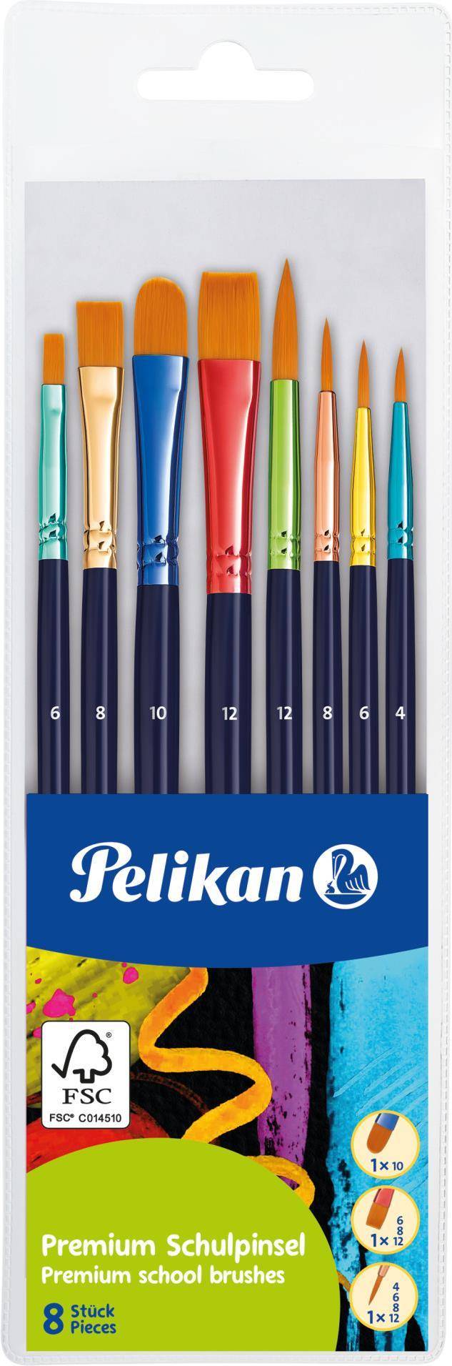 4012700701183 - Premium Pinsel-Set Größe 3 4 6 8 10 12 8-teilig 4012700701183 - Premium Pinsel-Set Größe 3 4 6 8 10 12 8-teilig