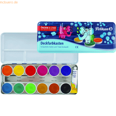 4012700802118 - 10 x Deckfarbkasten DF 12 Metall 12 Farben