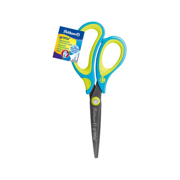 4012700810298 - griffix Schulschere spitz Neon Fresh Blue mit Softgriff für komfortables Schneiden mit Namensschild - 1 Stück (810296) 4012700810298 - griffix Schulschere spitz Neon Fresh Blue mit Softgriff für komfortables Schneiden mit Namensschild - 1 Stück (810296)
