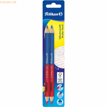 4012700811110 - 8 x Silbentrennstift dick rot blau VE=2 Stück Blister