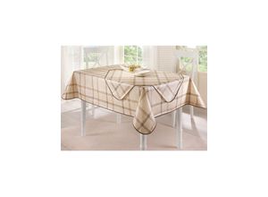 4012903195932 - Tischdecke Tischdecken Gr B L 110 cm x 140 cm eckig beige (natur) Gartentischdecke Tischdecke Tischwäsche