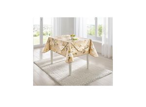 4012903246764 - Tischdecke Tischdecken Gr B L 110 cm x 140 cm eckig klein beige Gartentischdecke Tischdecke Tischwäsche