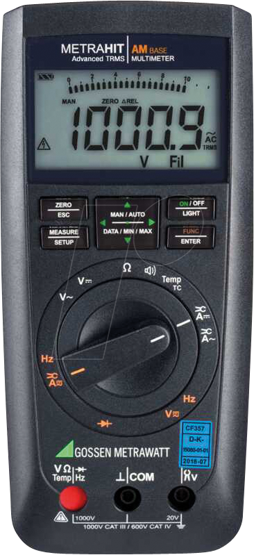 4012932118223 - Metrawatt METRAHIT AM BASE Hand-Multimeter kalibriert (DAkkS-akkreditiertes Labor) digital CAT III 1000 V CAT IV 600 V Anzeige (Counts) 12000