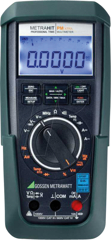 4012932120578 - Metrawatt METRAHIT PM XTRA Hand-Multimeter kalibriert (DAkkS-akkreditiertes Labor) digital Anzeige (Counts) 60000