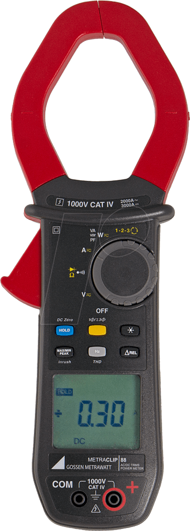 4012932124743 - Metrawatt METRACLIP 88 Stromzange Hand-Multimeter digital Datenlogger CAT IV 1000 V Anzeige (Counts) 6000