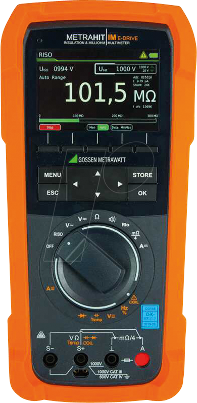 4012932131802 - Metrawatt M274S Hand-Multimeter Hochpräzisions-Messgerät kalibriert (DAkkS-akkreditiertes Labor) digital Datenlogger CAT III 1000 V CAT IV 600 V