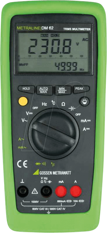 4012932131871 - Metraline dm 62 Hand-Multimeter digital cat iii 600 v cat iv 300 v Anzeige (Coun - Gossen Metrawatt