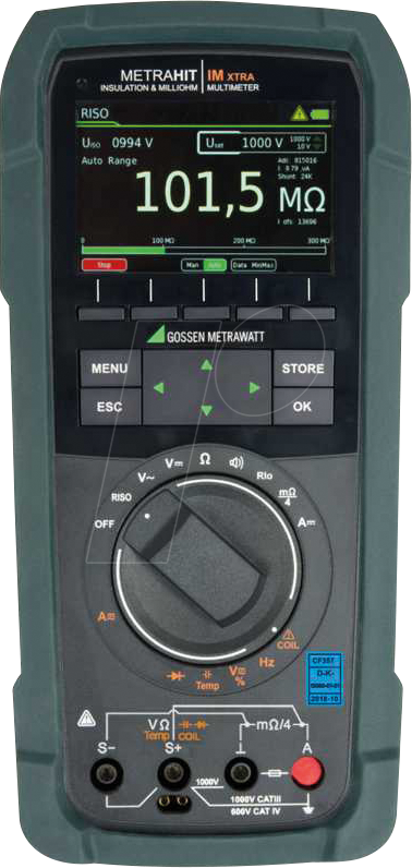 4012932132687 - Metrawatt M273S Hand-Multimeter Hochpräzisions-Messgerät kalibriert (DAkkS-akkreditiertes Labor) digital Datenlogger CAT III 1000 V CAT IV 600 V