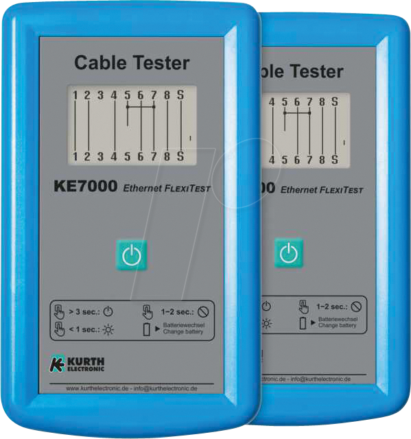 4012932135930 - KURTH KE7000 - KE7000 Set - LAN Kabeltester - Gerätepaar