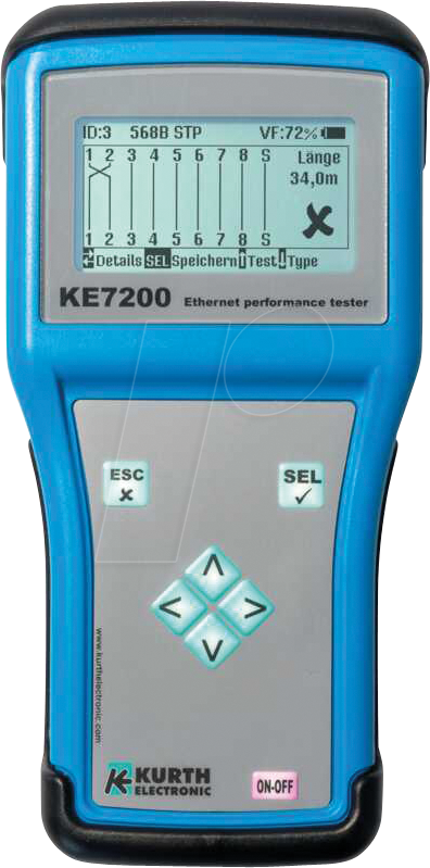 4012932136005 - Kurth Electronic KE7200 Netzwerkprüfgerät Durchgang Identifikation Unterbrechung