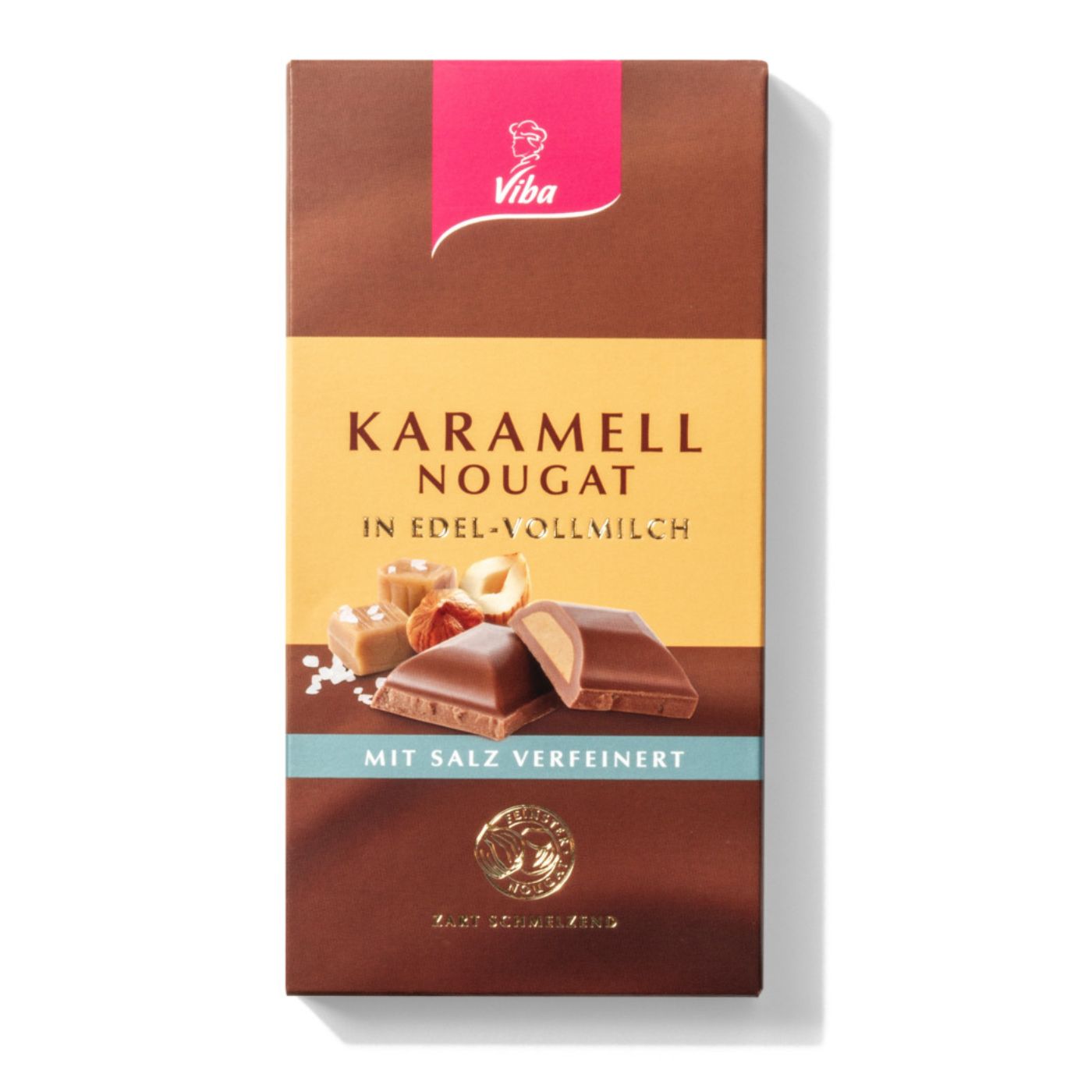 4013031004110 - Viba Nougat-Tafelschokolade Karamell-Salz 100g