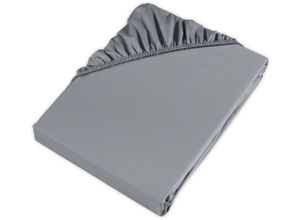 4013165817778 - Spannbettlaken MÖVE Collection Laken Gr B L 160 cm x 200 cm 1 St Satin 30 cm 160 x 200 cm grau (grey) Spannbettlaken aus feinstem Baumwollsatin