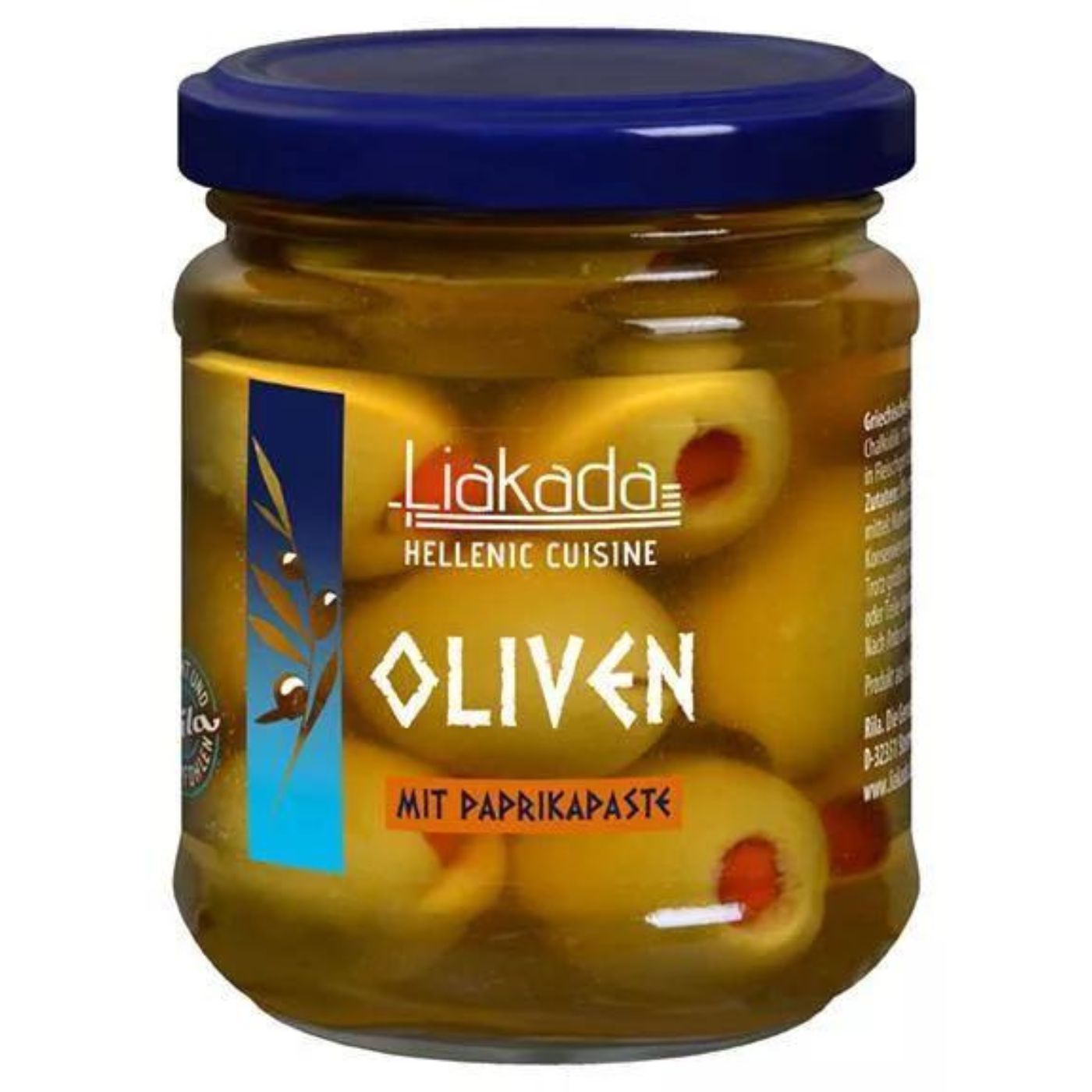 4013200106065 - GRÜNE OLIVEN mit Paprikapaste von Liakada 212 ml