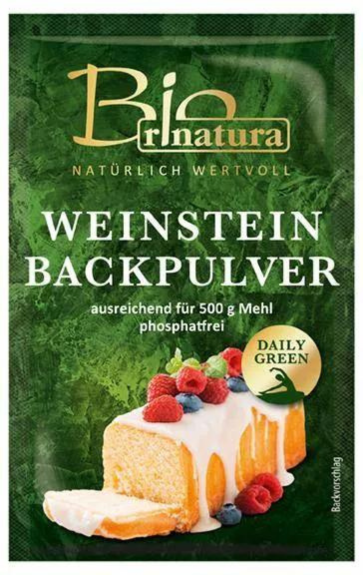 4013200254995 - Weinstein Backpulver von Bio rinatura 4x18g