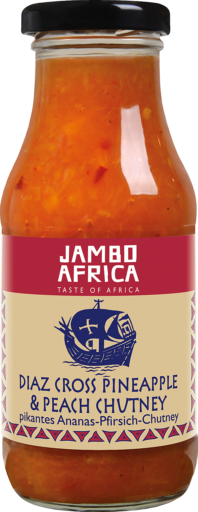 4013200504007 - Diaz Cross Pineapple & Peach Chutney von Jambo Africa 270g