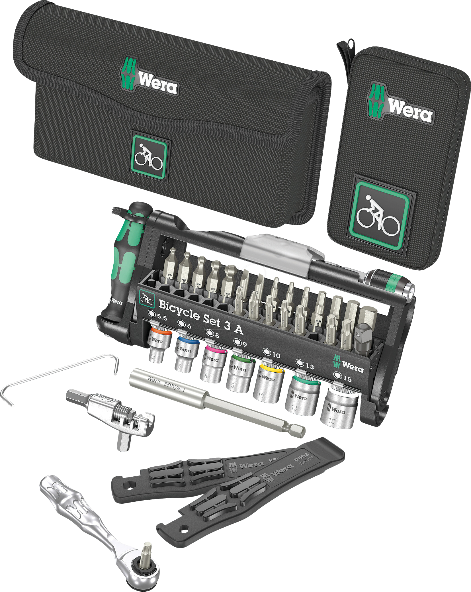 4013288227607 - WERA 05004183001 - Werkzeugsatz Bicycle Set 3 A 38-teilig