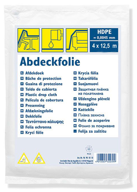 4013307318262 - WESTEX Abdeckfolie Standard HDPE transparent 4 x 5 m