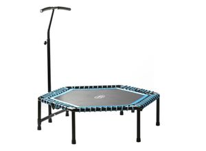 4013331285356 - Body Coach Fitness-Trampolin 127cm groß klappbar höhenverstellbarer Haltegriff Gummiseil-Federung 6-eckig