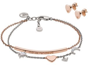 4013496599008 - Schmuckset EMPORIO ARMANI Schmuck-Sets rosegold (silberfarben roségoldfarben perlmuttfarben) Damen Brautschmuck mit Perlmutt