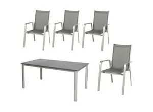 4013556500531 - Gartengarnitur 5-Teilig Urban Aluminium Textil