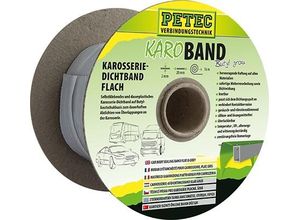 4013558875200 - PETEC Karosserie-Dichtband Buthyl (20mm x 2mm 16m) DichtstoffDichtbandKarosseriedichtstoff Grau 87520