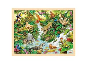 4013594573290 - Wooden Jigsaw Puzzle In the Jungle 96pcs Holz