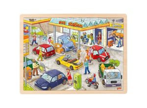 4013594573375 - Wooden Jigsaw Puzzle Gas Station 96 pcs Holz