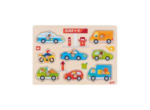 4013594573412 - Wooden Stud Puzzle Gasoline Station 8 pcs Holz