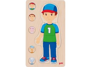 4013594573610 - Wooden Layer Puzzle Human Body Boy 29 pcs