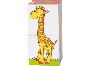 4013594577250 - Wooden Block Puzzle Animals 2 pcs Block