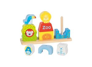 4013594583565 - goki - Steck- und Stapelspiel Zoo per St