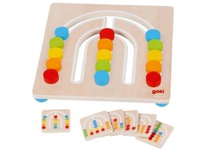 4013594584364 - Wooden Color Sorting Board Rainbow 7 pieces