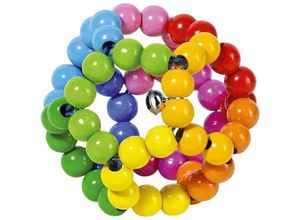 4013594653268 - Wooden Gripping Ring Ball Rainbow