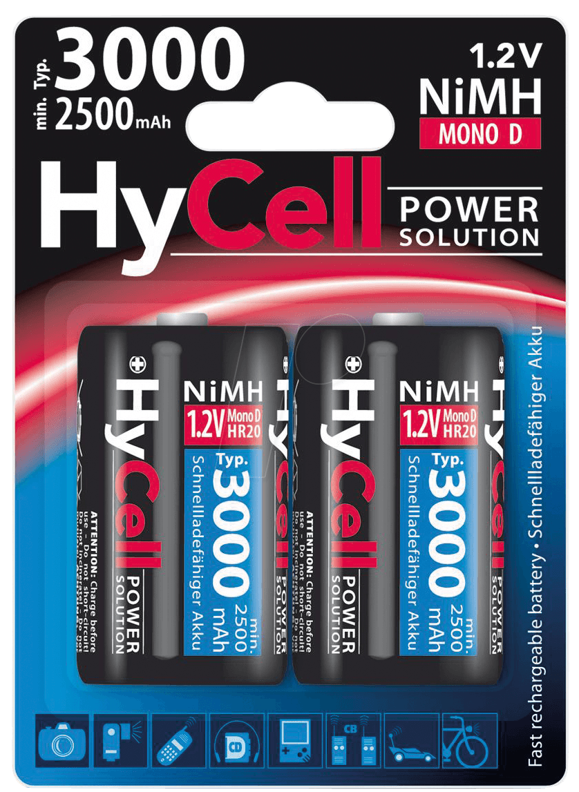 4013674035311 - ANS HC 2XD - HyCell NiMh Akku D (Mono) 3000 mAh 2er-Pack