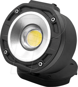 4013674162826 - LED-Arbeitsleuchte FL1100R 2 Leuchtstufen 1100 Lumen bis zu 45 h IP65 Akku 360° Kugelgelenk Aufhängehaken B 90 × T 61 × H 87 mm