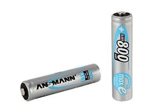 4013674309825 - Akku aaa Micro 800 mAh 12V NiMH 2 Stück wiederaufladbar mit maxE - Ansmann