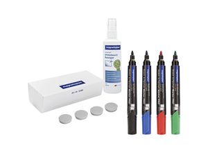 4013695008783 - Whiteboard-Zubehörset MEDIUM Löscher Reiniger Marker Magnete magnetoplan 4013695008783 - Whiteboard-Zubehörset MEDIUM Löscher Reiniger Marker Magnete magnetoplan